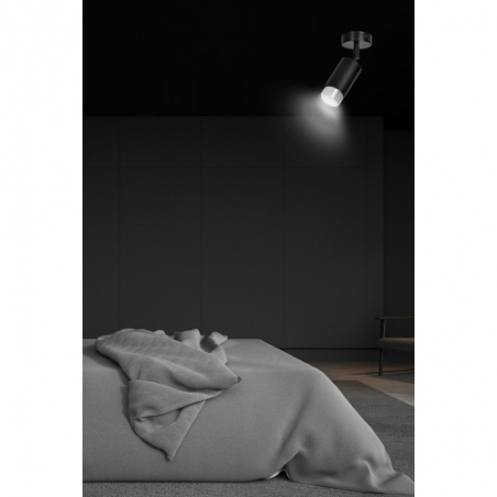 Hiro black&amp;chrome modern ceiling spotlight Emibig