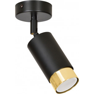 Hiro black&amp;gold modern ceiling spotlight Emibig