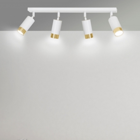 Hiro IV white&amp;gold 4 points ceiling spotlight Emibig
