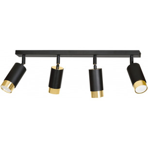 Hiro IV black&amp;gold 4 points ceiling spotlight Emibig