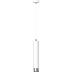 Kibo 8 white&amp;chrome tube pendant lamp Emibig