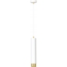 Elegancka Lampa wisząca tuba Kibo 8 biało-złota Emibig nad wyspę kuchenną