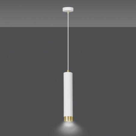 Kibo 8 white&amp;gold tube pendant lamp Emibig