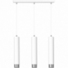 Kibo III white&amp;chrome tubes triple pendant lamp Emibig
