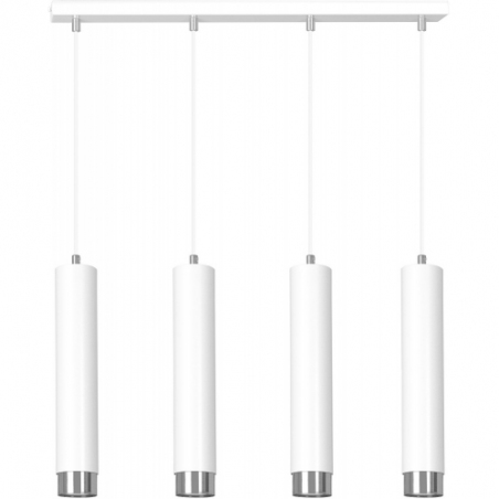 Kibo IV white&amp;chrome tubes pendant lamp Emibig