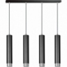 Kibo IV black&amp;chrome tubes pendant lamp Emibig