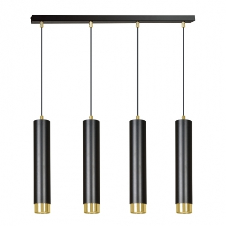 Kibo IV black&amp;gold tubes pendant lamp Emibig