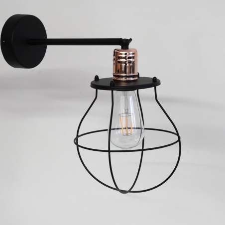 Manufacture black wire industrial wall lamp Nowodvorski