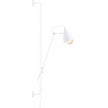 Dron white scandinavian wall lamp with adjustable arm Aldex