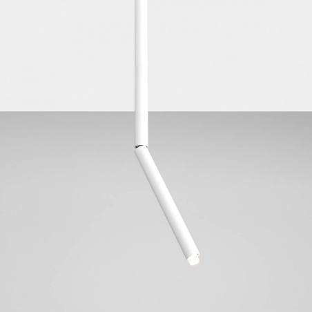 Długa Lampa sufitowa tuba Stick All White M biała Aldex do kuchni