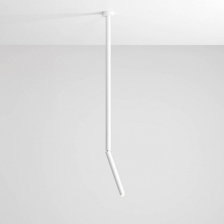 Długa Lampa sufitowa tuba Stick All White L biała Aldex do kuchni