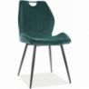 Stylowe Krzesło welurowe Arco Velvet zielone Signal do salonu i jadalni