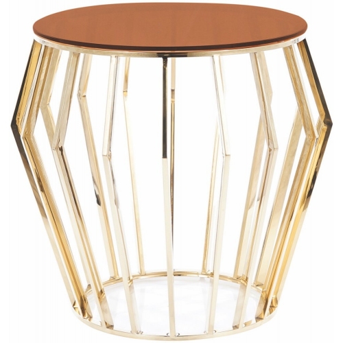 Ariana 50 amber&gold glamour glass coffee table Signal