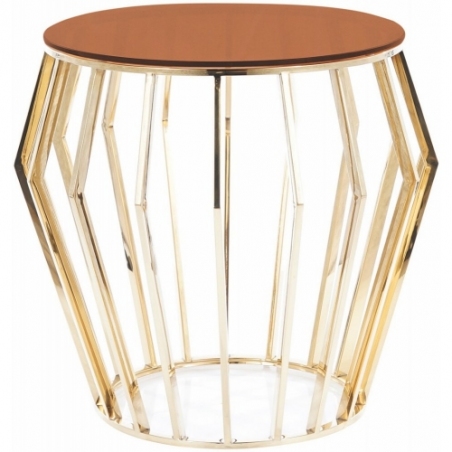 Ariana 50 amber&gold glamour glass coffee table Signal