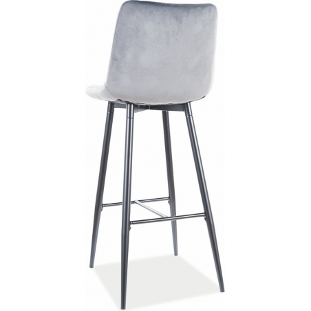 Chic Velvet 77 grey quilted bar chair Signal
