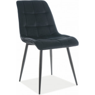 Chic Matt 99 black quilted velvet chair Signal