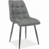 Chic Matt 85 grey&amp;black quilted velvet chair Signal