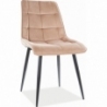 Chic 28 beige&amp;black quilted velvet chair Signal