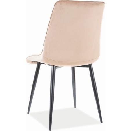 Chic 28 beige&amp;black quilted velvet chair Signal