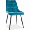 Chic 85 turquoise&amp;black quilted velvet chair Signal