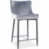 Colin Velvet 60 grey quilted bar chair Signal