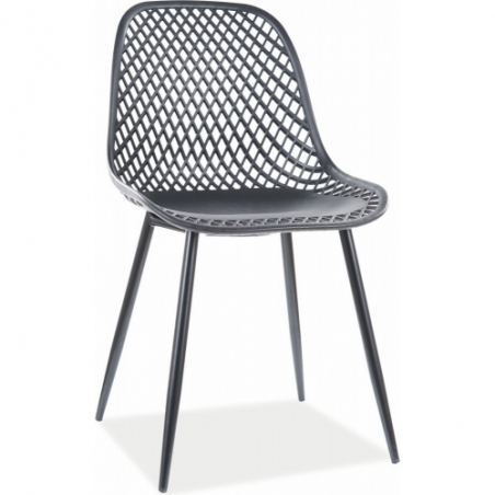 Corral black openwork plastic chair Signal