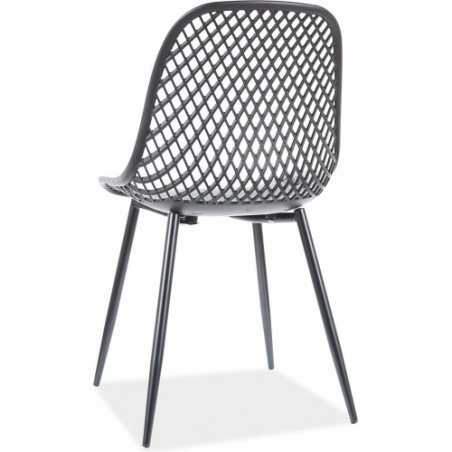 Stylowe Krzesło ażurowe plastikowe Corral A czarne Signal do kuchni