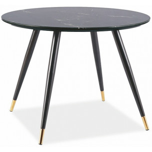Cyryl II 100 black stone effect round glamour table Signal 2