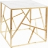 Escada B II 55x55 white marble&gold glamour glass coffee table Signal