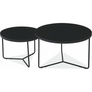 Italia black set of round coffee tables Signal