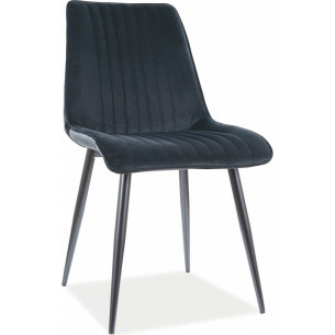 Kim black velvet chair Signal