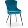 Lotus turquoise quilted velvet chair Signal