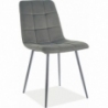 Mila Matt grey quilted velvet chair Signal