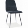 Mila black quilted velvet chair Signal