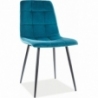 Mila turquoise quilted velvet chair Signal