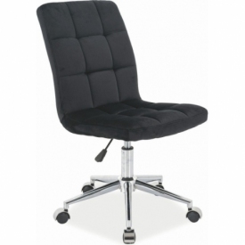 Q-020 black velvet quilted office chair Signal