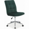Krzesło biurowe welurowe Q-020 Velvet zielone Signal