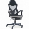 Q-939 grey&amp;black office chair with footrest Signal