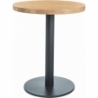 Puro II 60 oak&amp;black round one leg table Signal