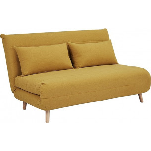 Spike II curry&amp;beech upholstered sofa bed Signal