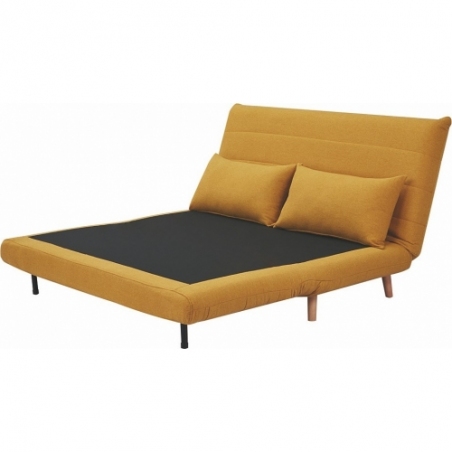 Spike II curry&amp;beech upholstered sofa bed Signal