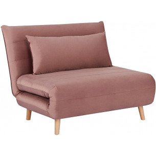 Spike pink velvet folding armchair Signal