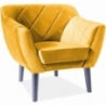 Karo yellow velvet quilted armchair Signal