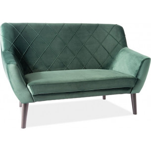 Kier navy green velvet 2 seater sofa Signal