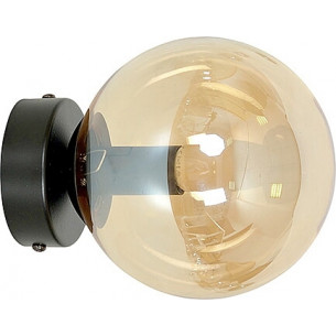 Polish Rossi 15 black&honey glass ball wall lamp Emibig - modern&designer lighting