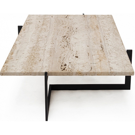 Object041 97x67 travertine&amp;black designer coffee table NG Design