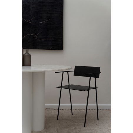 Object044 black designer wooden chair NG Design