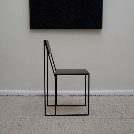 Krzesło metalowe designerskie Object045 czarne NG Design do jadalni