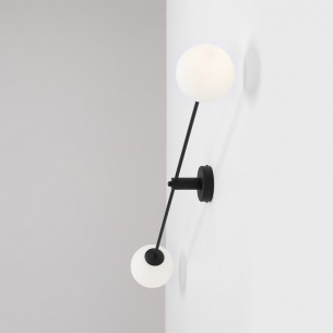 Ohio white&black glass balls wall lamp Aldex