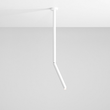 Długa Lampa sufitowa tuba Stick All White M biała Aldex do kuchni